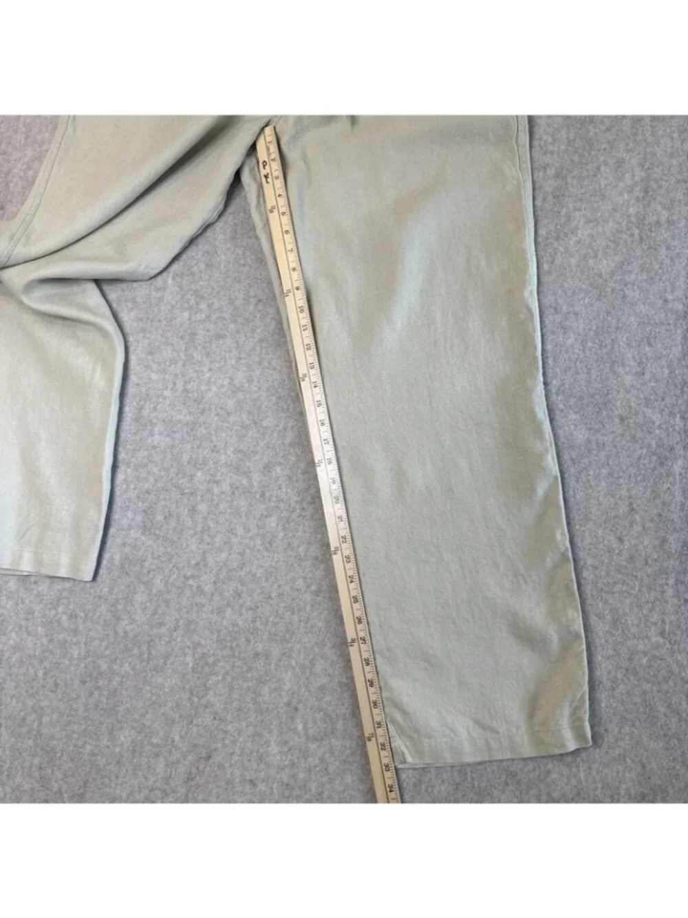Sean John 100% Linen Drawstring Pants Men's 40x33 Khaki Straight Leg